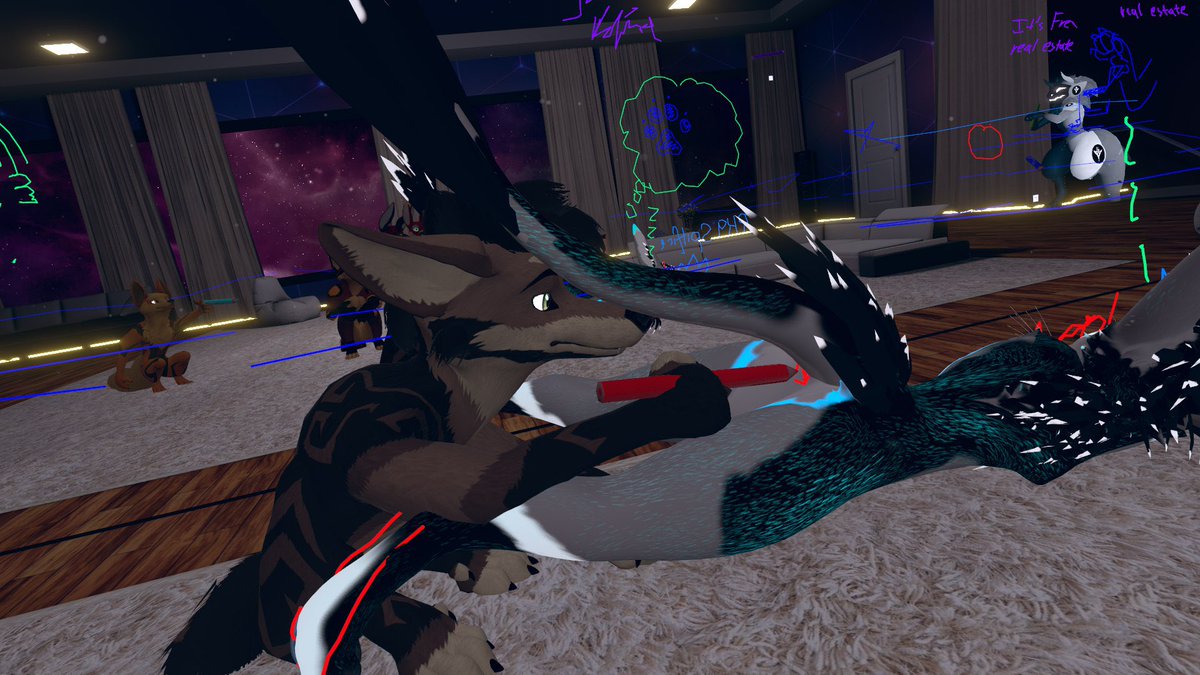 RisnorWolf's tweet photo. Happy #VirtualFriday! Random pics friends have taken of me… seemingly always in compromising situations… >.> https://t.co/V1g9vbMYGh