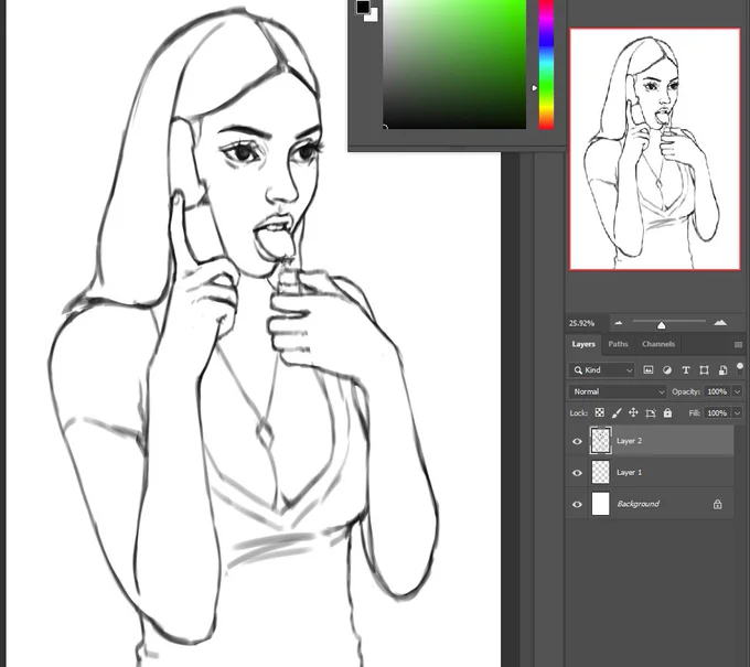 trying out brushes 