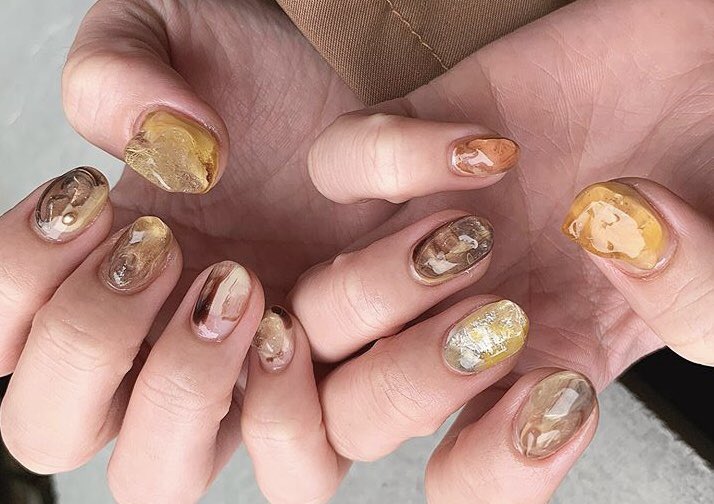 NailLiber's tweet photo. アプリコットジャム＆ラスクのデザイン ネイル💅#おまかせネイル #ネイル調味料 #アプリコットネイル #ラスク #ジェル #個性派専門店 #ネイル作品 #男性ネイリスト https://t.co/nfmkgZM8r6