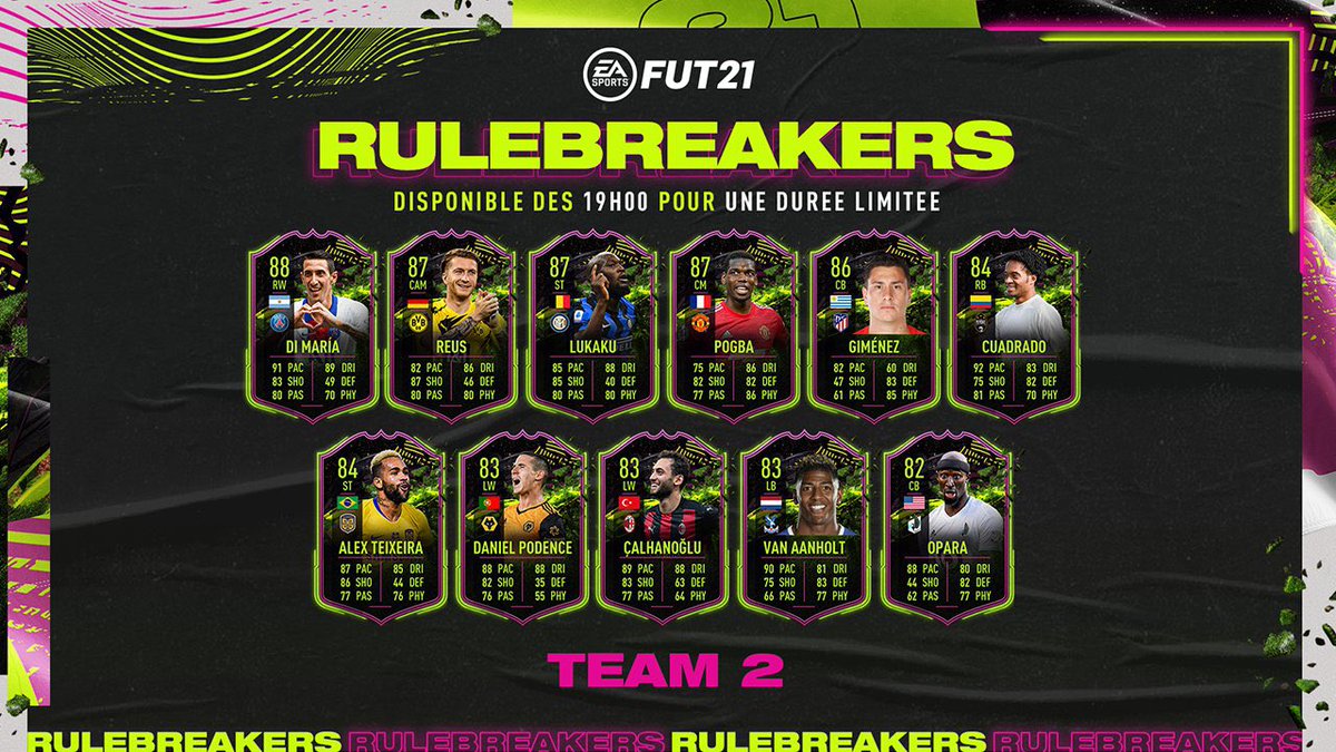 s1vantage's tweet photo. Les règles varient, les cartes aussi. 

L'équipe 2 des #RuleBreakers avec Pogba, Di Maria &amp; Reus 🔥! 

#FUT21 #gaming #FIFA21 #esports https://t.co/oW0QXGaC5G
