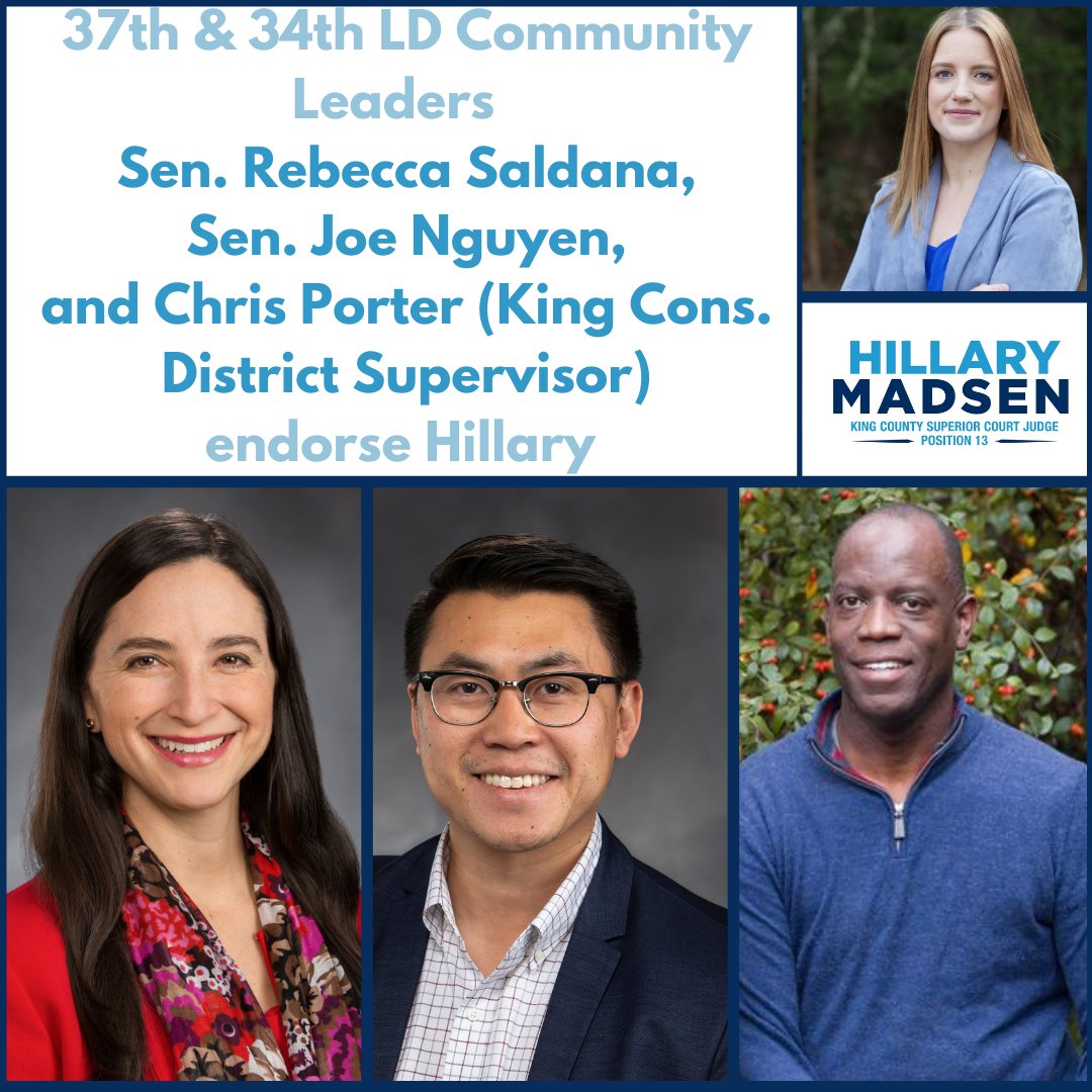 HillaryForJudge's tweet photo. Thank you @senjoenguyen @SenSaldana @ChrisClporter11  for your support! https://t.co/W1t9L5Moht