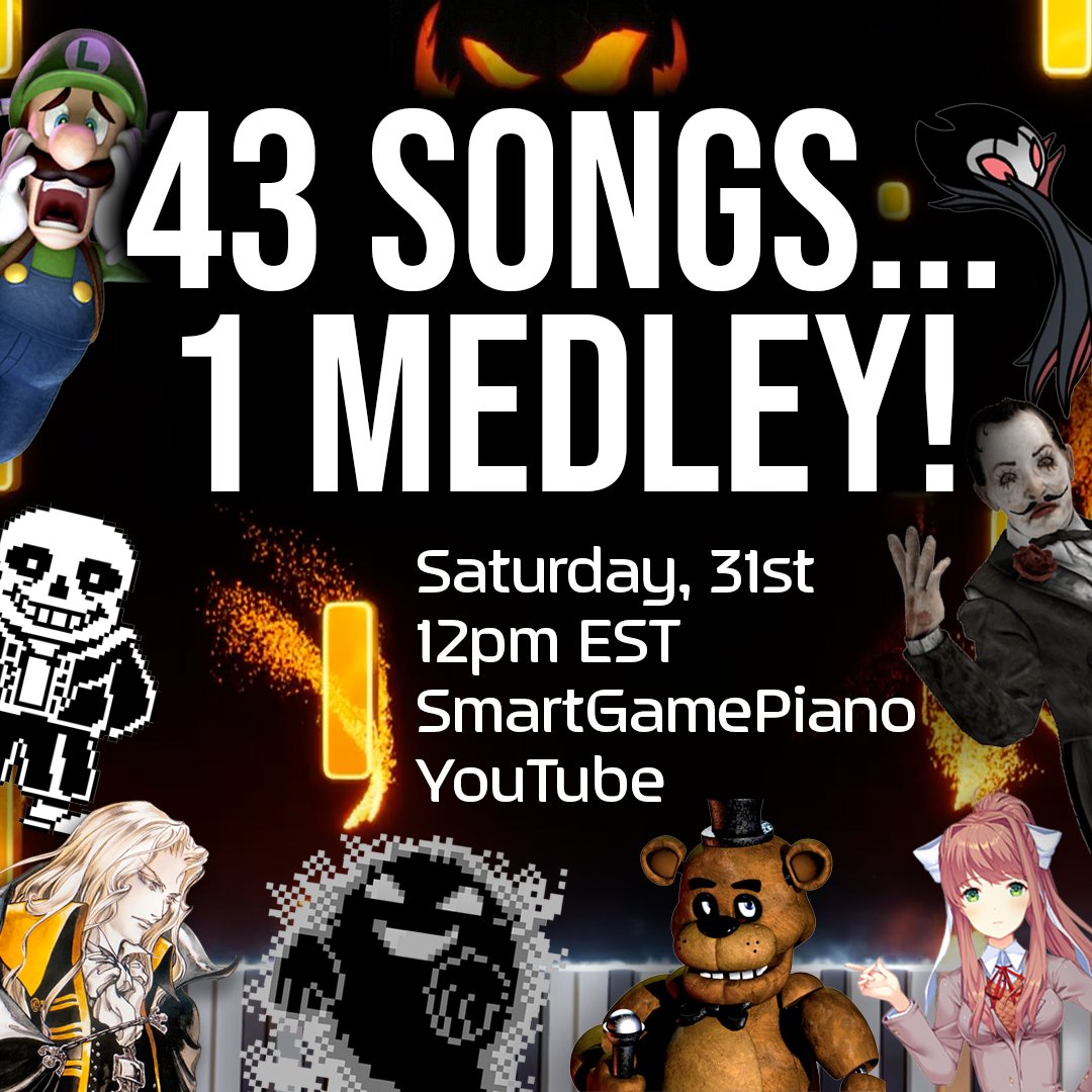 HighScoreAcad's tweet image. IT'S FINALLY HERE! Big medley being published tomorrow 12pm Eastern time (GMT-4). There will be a pre-premiere chat over on Instagram Live one hour before and then head back over to Youtube for the medley! instagram.com/smartgamepiano…