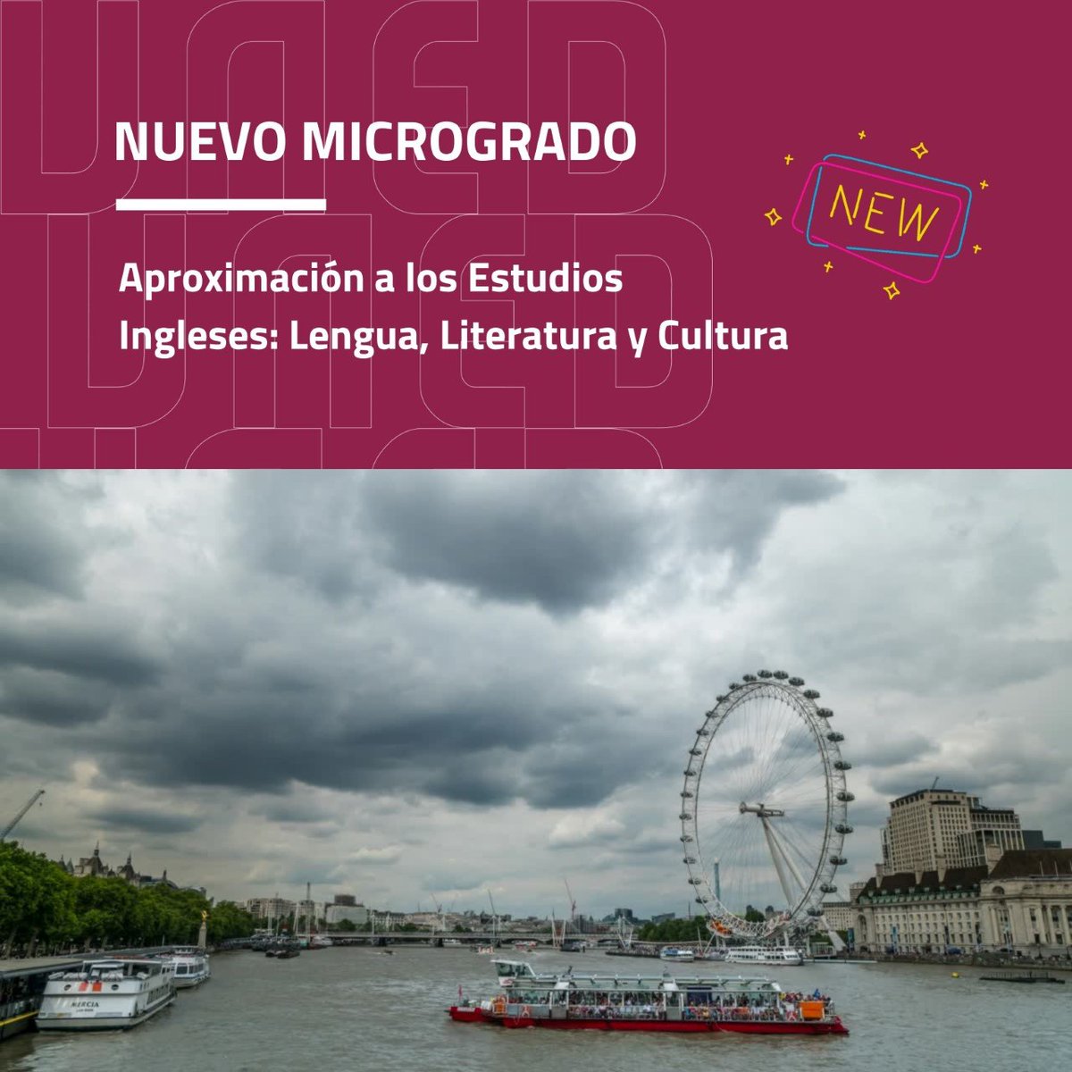 UnedMexico's tweet photo. ¿Sabias que?
📚 La @FlogUNED de la #UNED ha sido quien ha propuesto este segundo #Microgrado: "Aproximación a los Estudios Ingleses: Lengua, Literatura y Cultura"
Anímate y matricularte 👉 hasta el 10 de noviembre.
#microgrado #lenguasinglesas #filología
#SomosUNED #somos2030 https://t.co/nPSscJDcvH