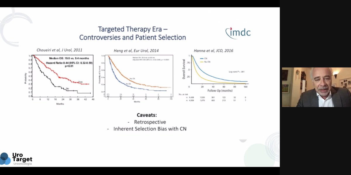 TiansterZhang's tweet photo. Happening now: Dr. Sampoli discussing importance of patient selection for cytoreductive nephrectomy. I am brushing up on (negligible) Spanish skills and just glad slides are in English. #UroTarget20 @cdanicas @Martin_AngelMD https://t.co/O9QKASOtvx