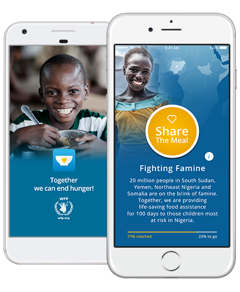 UN's tweet photo. It costs less than $1 to feed a child for a day.  

Use the #ShareTheMeal app &amp; help @WFP to achieve #ZeroHunger: https://t.co/h6cesmIr4Y https://t.co/1wSKZFYKyN