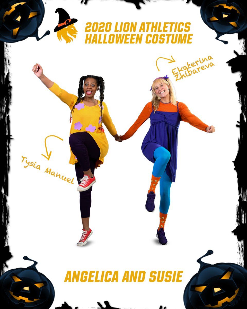 First up,  @Lion_WBB's Tysia Manuel and Kate Zhibareva throw it back to the 90s as Angelica & Susie from Rugrats! Classic.