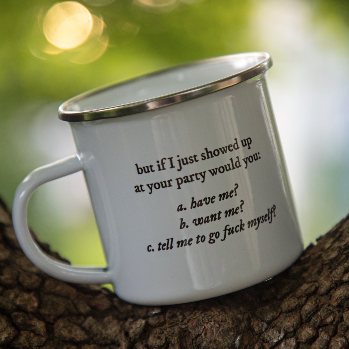 My shop is  http://1327andco.etsy.com  or  http://1327co.com  — I do have two Taylor related mugs. Other than that, my shop is filled with sarcastic and sassy drinkware (there is profanity on a lot of pieces), perfect for those with a twisted sense of humor!