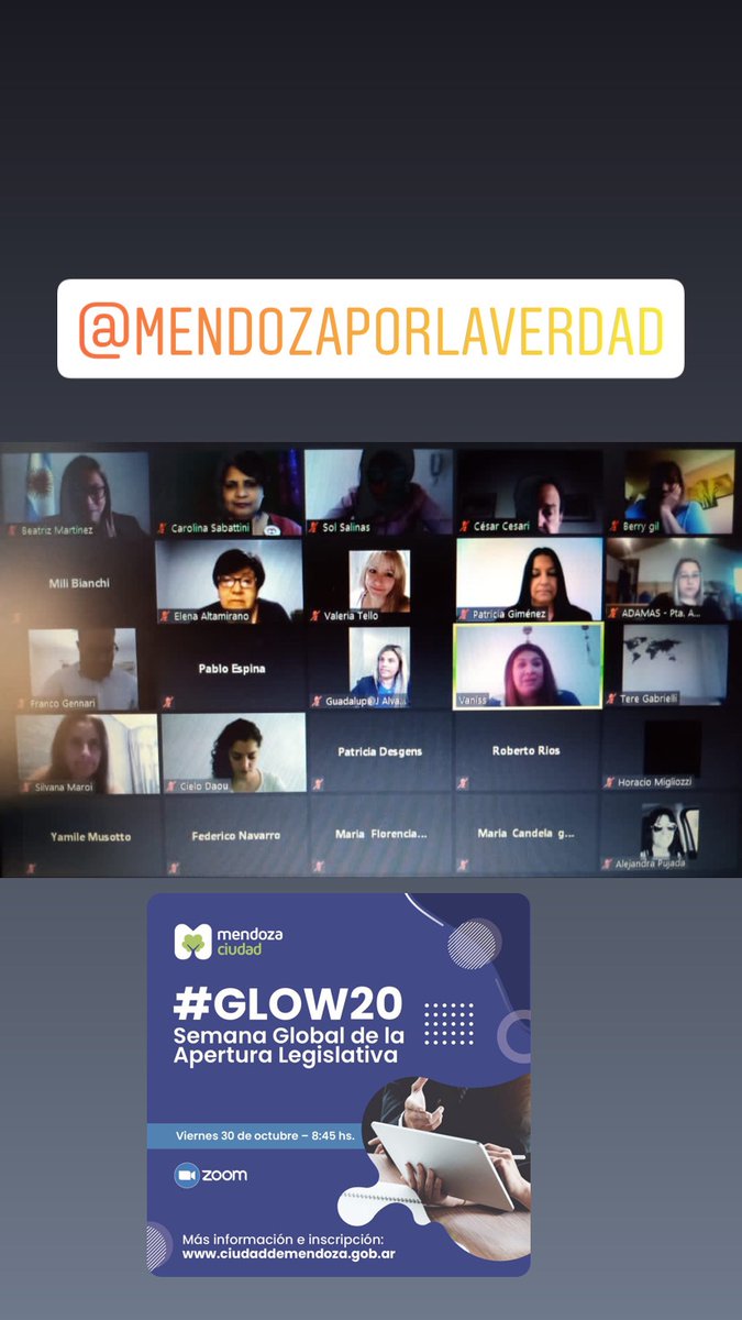 Guadalupejalvar's tweet photo. Hoy participamos @mzaxlaverdad  de #GLOW20 Hablamos sobre #Banconacionalgratuitouniversal sobre la ordenanza de @ciudaddemendoza junto A @BeaEMartinez @vanis_zalazar @FrancoGennari Gracias por la oportunidad #Tuverdadtuderecho #identidad  #bebesrobados https://t.co/sl3KOmehCE