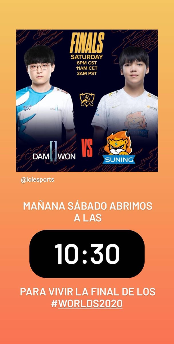 bartheguild's tweet photo. Mañana sábado 31 abrimos The Guild a las 10.30 de la mañana para vivir la final de los #Worlds2020. Plazas limitadas!!! https://t.co/po78O82ZPZ