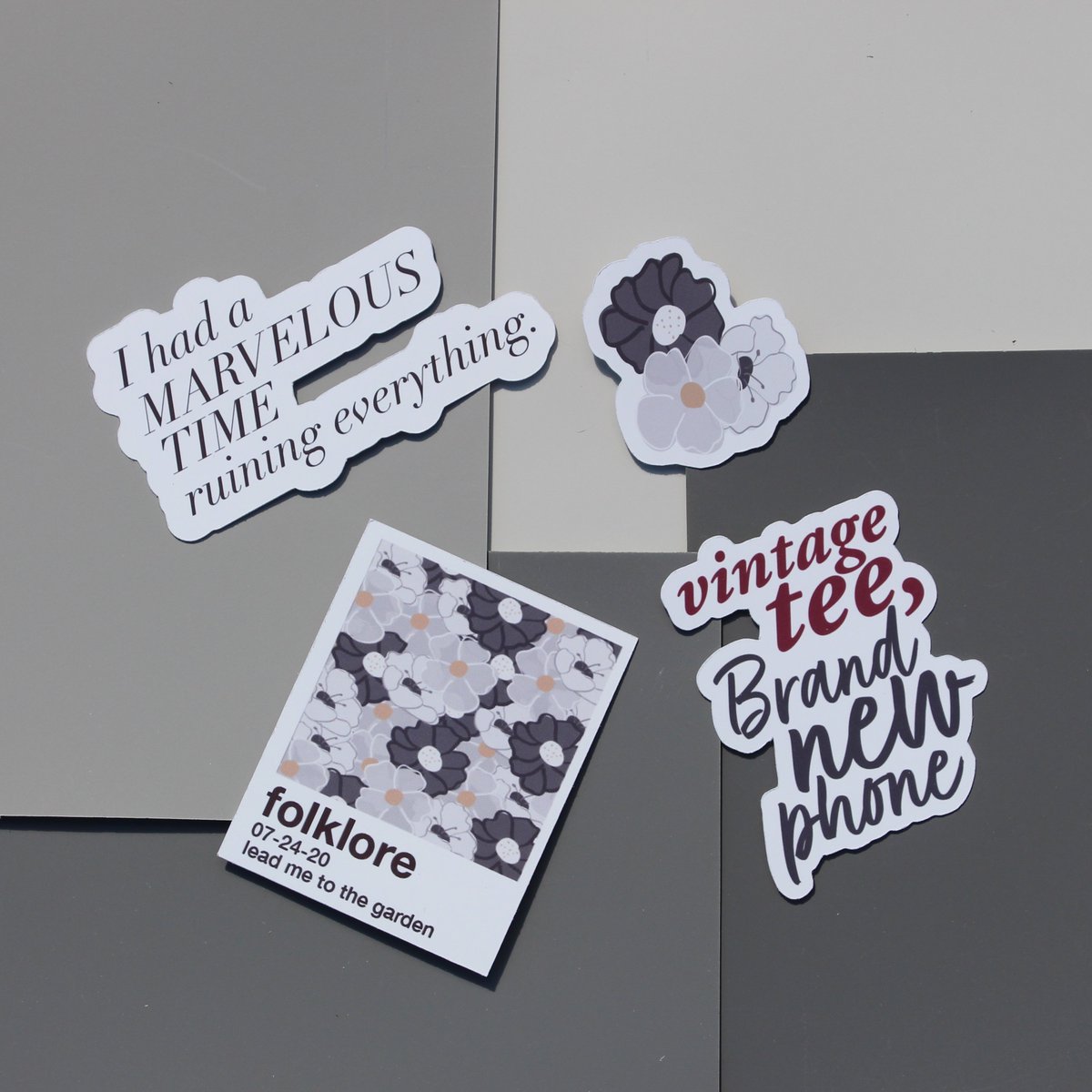 . @BrookeRogers97  http://FrozenFractalsDesign.etsy.com  makes Disney, Taylor Swift, and pop culture inspired stickers and bracelets! Brooke is also out of Canada, which makes her another great option for Canadian Swifties! Look at that Betty inspired sticker 