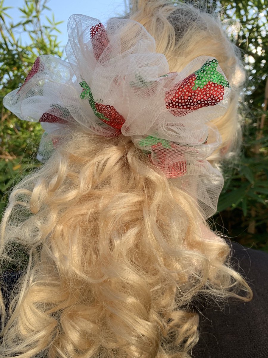 . @shopmoodyluna  http://shopmoodyluna.com  makes masks and the absolute cutest scrunchies! Those Beetlejuice inspired Lydia scrunchies are to diiiie for! So many good scrunchies