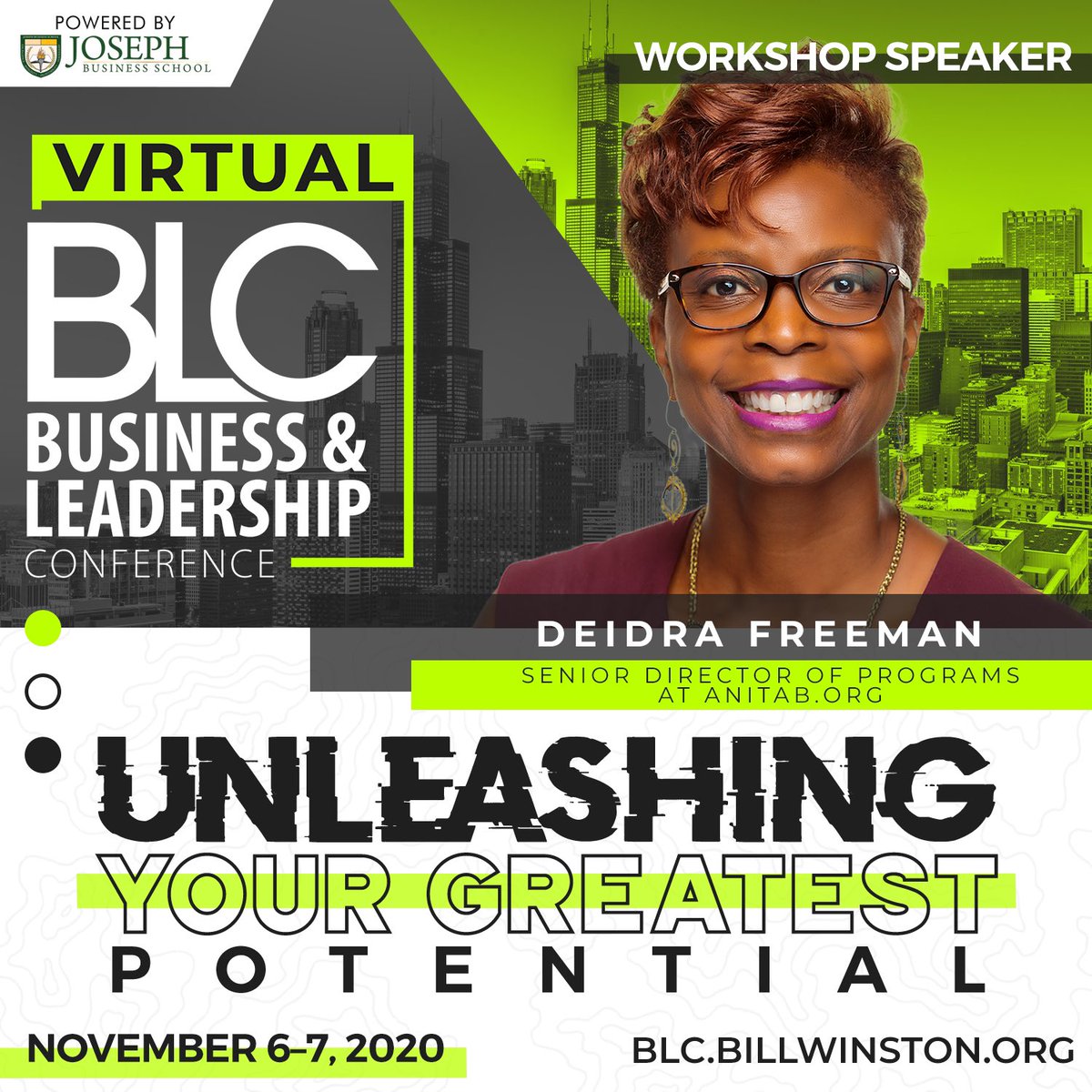 Join me at the 2020 Virtual @BLCJBS Unleashing Your Greatest Potential, on November 6-7. We will be discussing how you can unleash your greatest potential and make a difference in the world today. Register now for FULL COMPLIMENTARY ACCESS. bit.ly/BLCJBS
@JBSedu