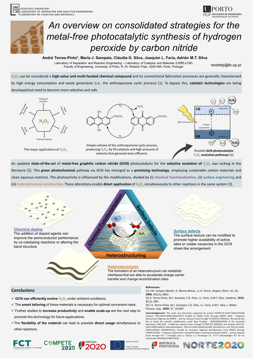 Andre Torres Pinto On Twitter Glad To Present My Poster About My Recent Overview In Metal Free Modifications Of Graphitic Carbon Nitride For The Synthesis Of H2o2 By Photocatalysis Developed In The Framework