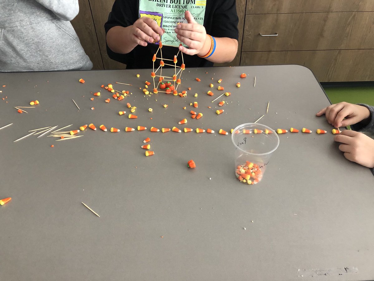 ms_kappen's tweet photo. Pumpkin catapults, candy corn tower AND Red Ribbon Week made this week super fun in ⁦@ArgyleISD⁩ #AWEsome #argylewest #funinfifthgrade https://t.co/3xrjsMPk1p