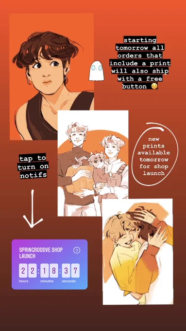 regarding my shop launch tomorrow! (screenshots from my ig story - you can head there to turn on the countdown if you like) ☺️? 