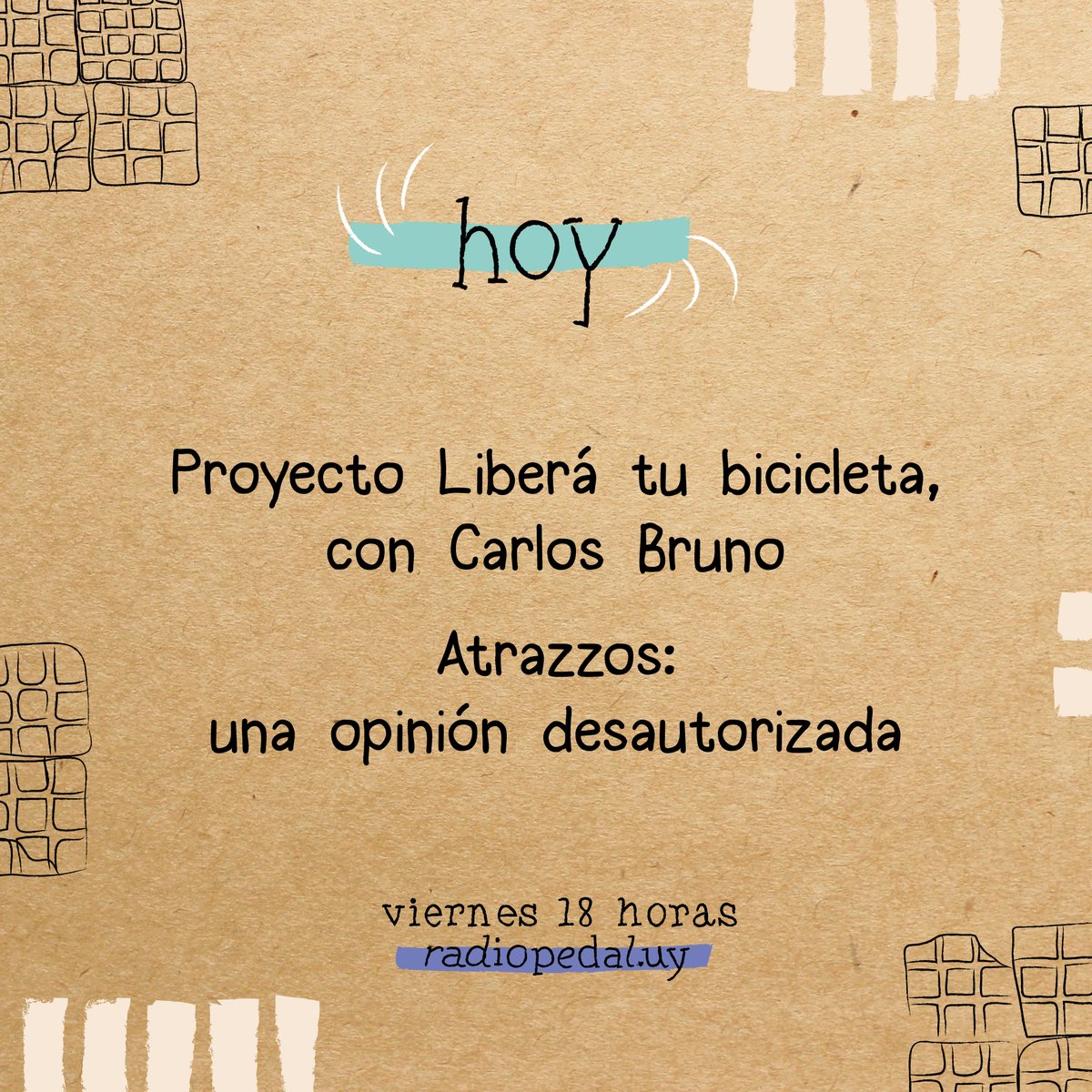 ¡A las 18 horas!

Hoy con invitados sorpresa especiales😉

<a href="/LTBicicleta/">Liberá Tu Bicicleta</a> <a href="/pedaluy/">PEDAL</a>