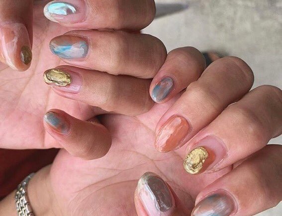 NailLiber's tweet photo. まるごと果実の贅沢スムージー ネイル💅#おまかせネイル #ネイル調味料 #アプリコット #ジェル #個性派専門店 #ネイル作品 #男性ネイリスト https://t.co/aRykz4vqgk