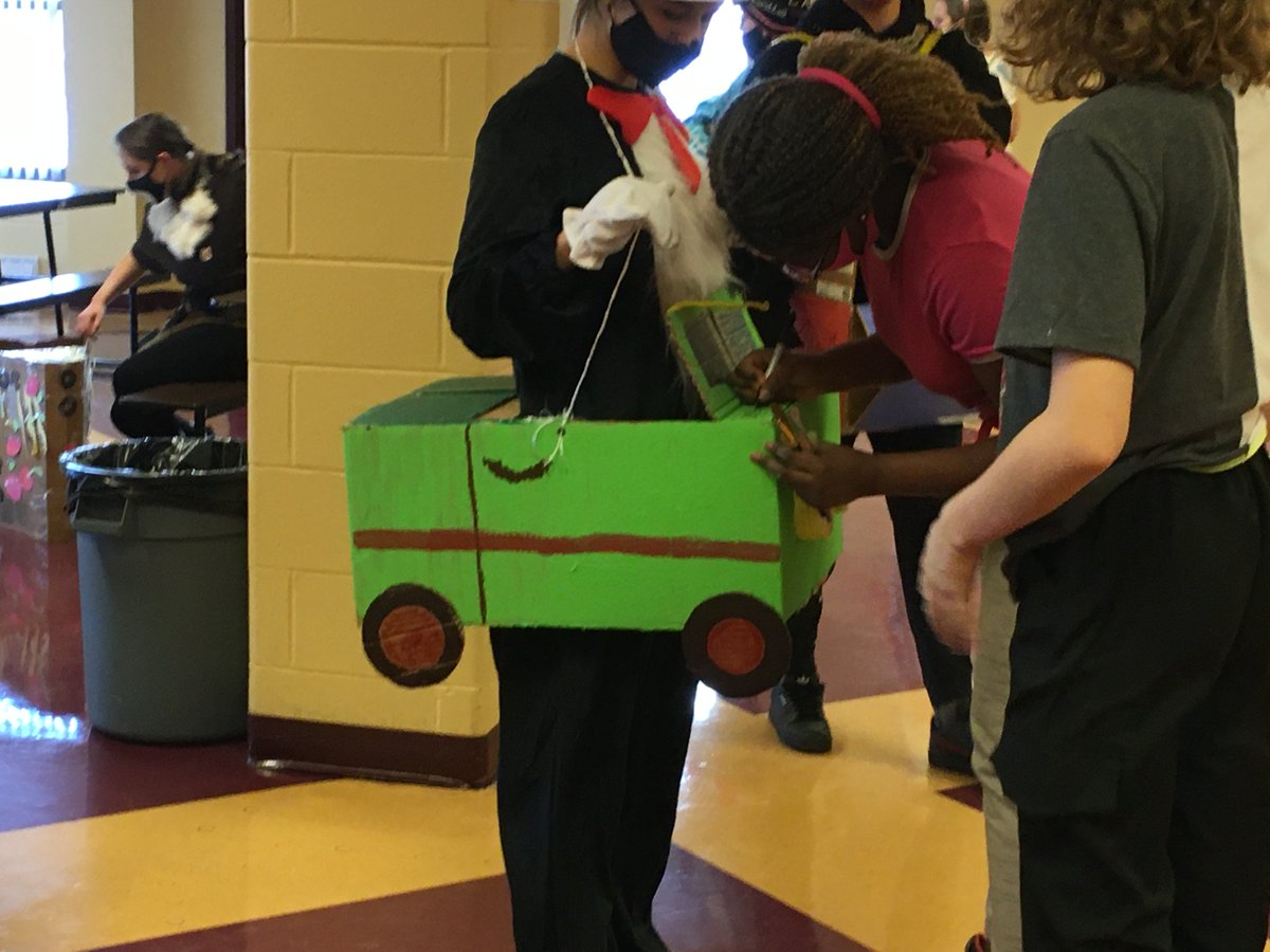 MealyMountain's tweet photo. Pre-race preparations for the Mario Kart obstacle racetrack. Class cohorts had one period to create a race car that could survive an unseen track... Intense! @NLESDCA @cmwhawk #FallFest2020 #MMCHawks https://t.co/ABPIoZv1Op