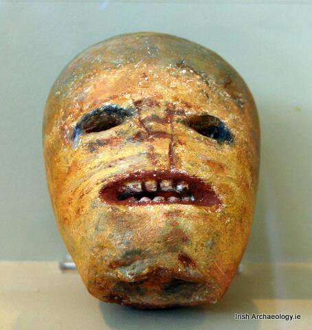 Pumpkins eh? here's proper scary, a traditional Irish Jack-O-Lantern made from a turnip. It dates from 1903 and was carved at Baile na Finne, Co. Donegal (it now resides at the Irish Museum of Country Life)