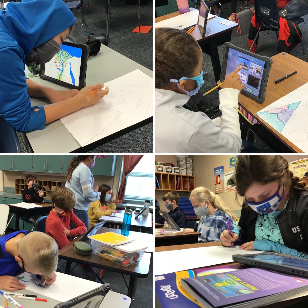 mr_wagoner's tweet photo. Using what we’ve learned about ancient Egypt to make information Pyramids. #ancientEgypt #studentchoice #research #expositorytext @SunflowerSMSD https://t.co/FfKjd4ydAm