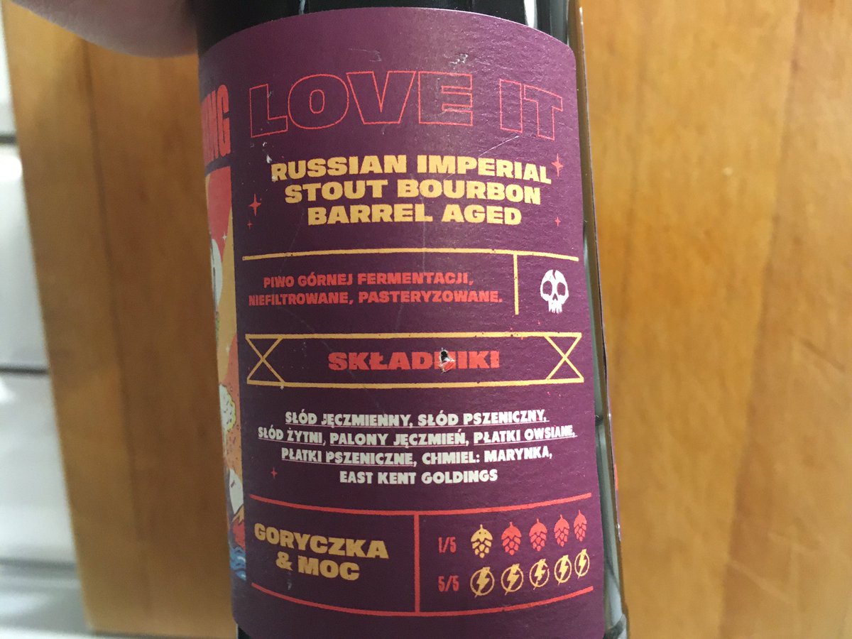 Polish_Beer's tweet photo. Napalm in the morning - 11% bourbon barrel aged RIS from #moczybroda
This is the most expensive beer I’ve bought in 🇵🇱. It’s really good, but not the best I’ve had.
Sweet, earthy, notes of bourbon at the end. Cheers. https://t.co/bYSZQOtxFg