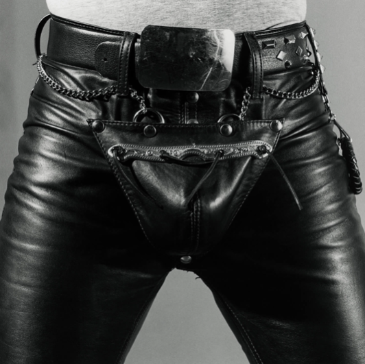 so one of Mapplethorpe's famous photoshoots was a BDSM photoshoot.