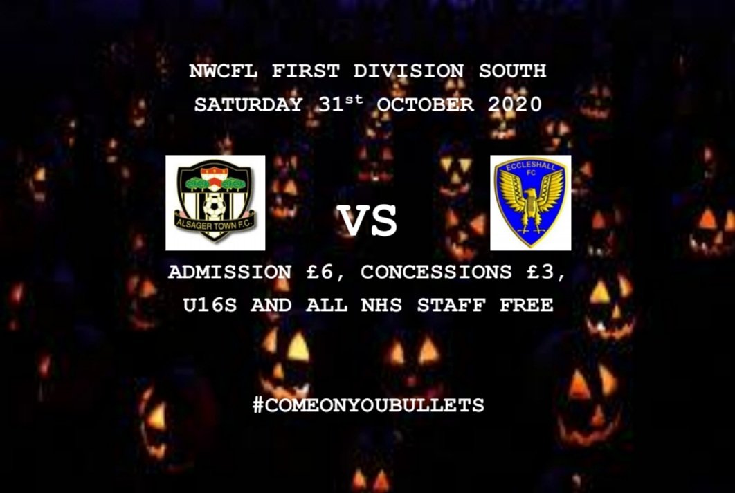 alsagertown_fc's tweet photo. TOMORROW IS MATCHDAY!
And the Bullets host @EccleshallFC at Wood Park
Kick-off is 3.00pm
And don't forget #HandsFaceSpace
#ComeOnYouBullets #TheBulletsWantYou #SupportYourLocalTeam https://t.co/CsctlIRCF7