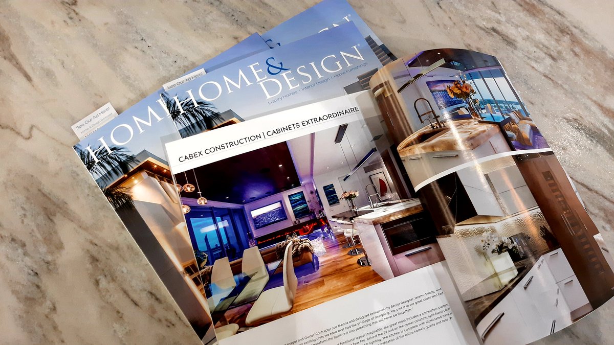 cabexconstruct1's tweet image. Here it is! The #October issue of @HomeAndDesign #Suncoast is out now! We have an extraordinary four-page spread in #DistinctiveDesigns featuring our latest Sarasota condo build-out.

Grab a complimentary copy of the magazine when you visit our showroom!