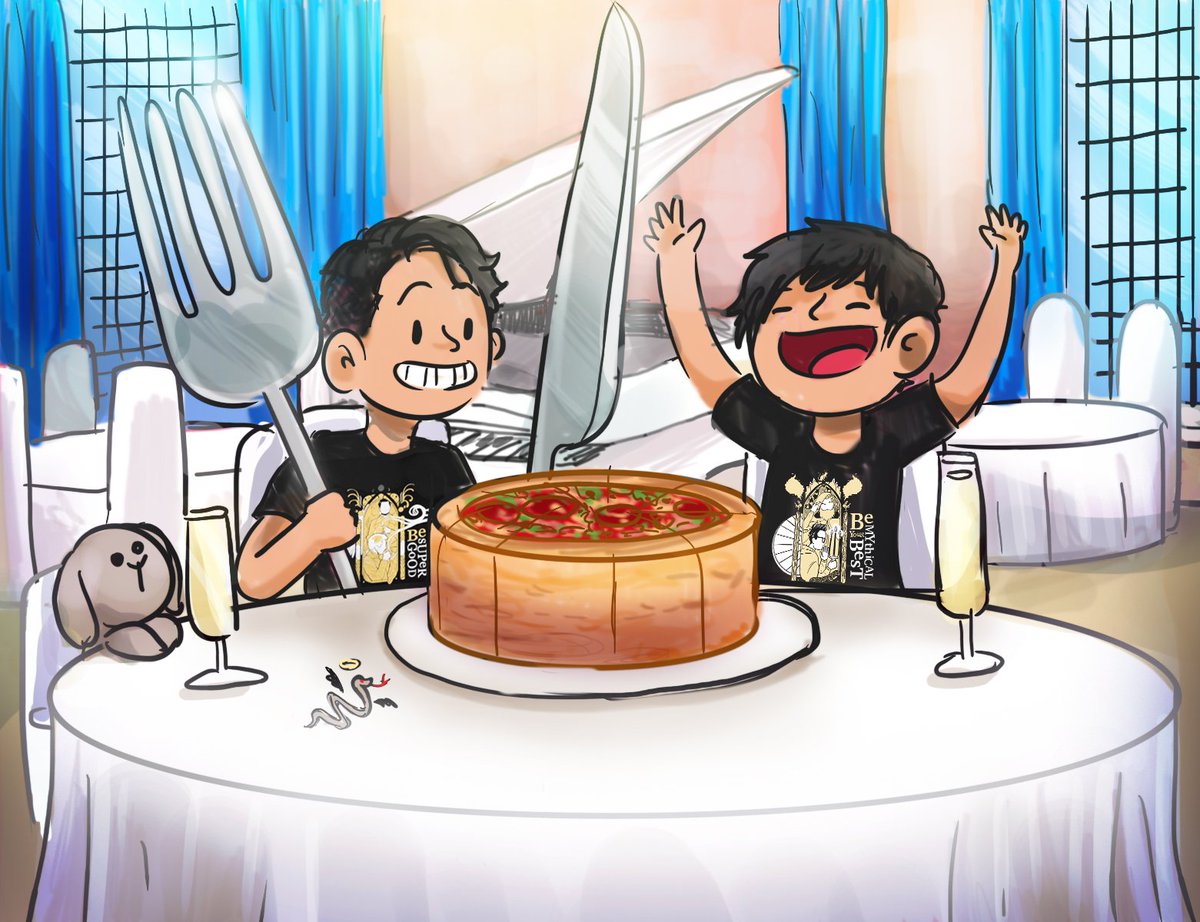 Ratryoshka's tweet photo. a S U P E R late birthday gift for @artbybiyan
#birthday #pizzacake #besupergood #beyourmythicalbest #bymb #supergood https://t.co/RpIK41RVDI