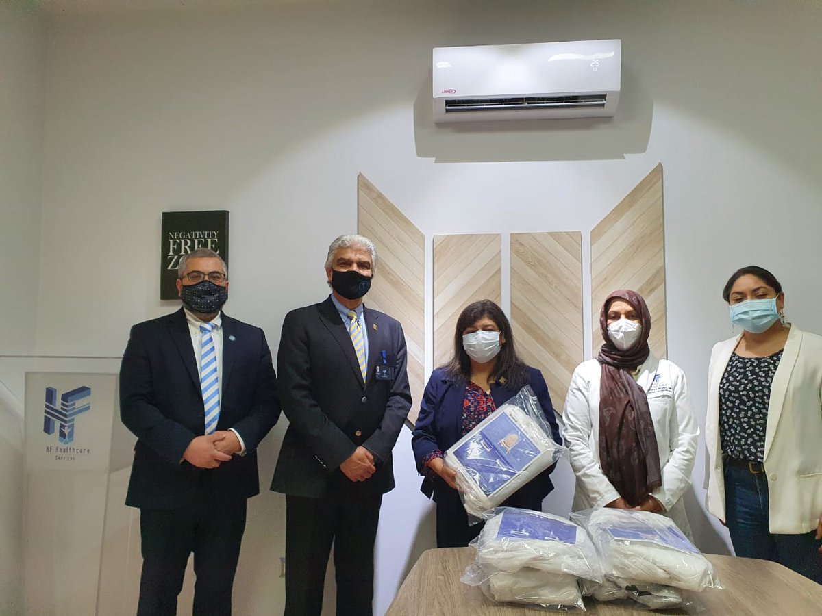 Khan_A_Majid's tweet image. On behalf of @HFUSA &amp;amp; @Healthcare_HF we presented gift of helmet ventilators to the team of Ministry of health Guatemala.These non invasive ventilators were developed by a team of Humanity First physicians and entrepreneurs in USA for the use on Covid patients.  #HumanityFirst