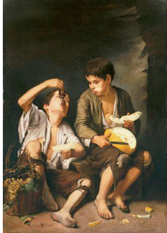 auurob's tweet photo. @HVidaCotidiana Voy a presentaros el cuadro de "Dos niños comiendo melón y uvas" de Murillo (1650). https://t.co/U7G4lRluqA