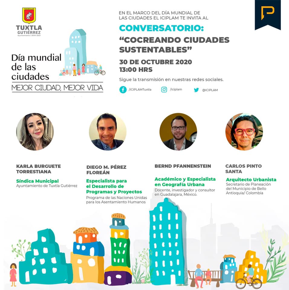 ICIPLAM's tweet photo. ¡En un momento arrancamos con nuestro panel de conversación en el marco del Día Mundial de las Ciudades #OctubreUrbano! síguelo de cerca en https://t.co/JZ6EvNs8sH https://t.co/Wipo4EAxy2