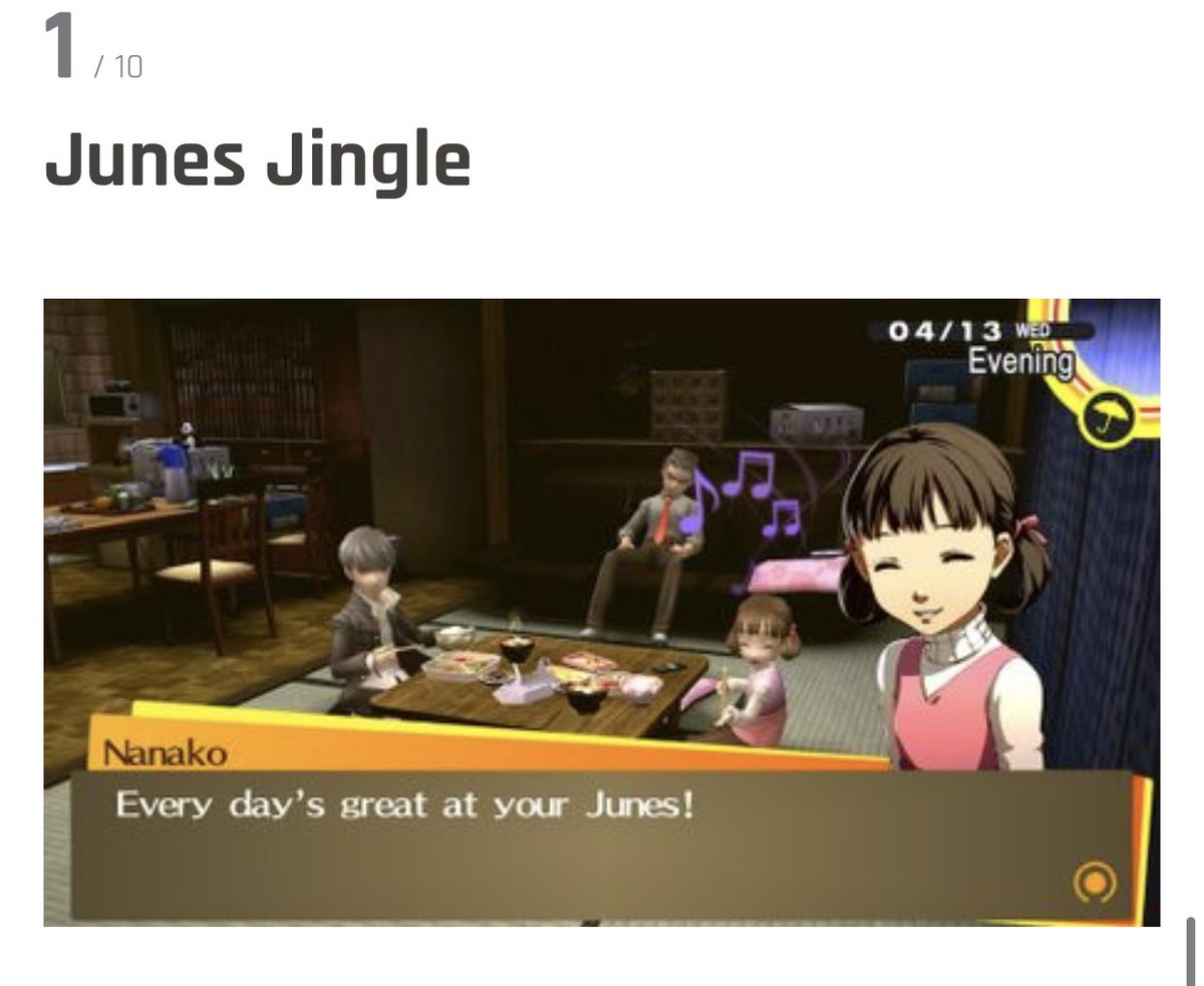 Yup the Junes Jingle is a Reference, so true