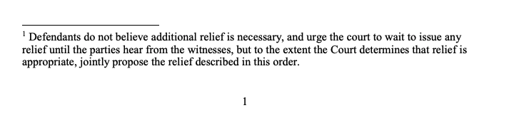 Earlier today, the parties had filed a "Joint Proposed Order" asking the judge to order this — but note that in a footnote on the first page, USPS made clear that they "do not believe additional relief is necessary"
