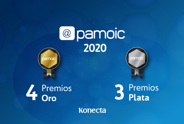 Konectargentina's tweet photo. 🏆Fuimos distinguidos con 4 PREMIOS ORO y 3 PREMIOS PLATA PAMOIC 2020.
🏆Los galardones ORO competirán en 2021 en los Premios LATAM que otorga cada año la ALOIC.  @AloicLatam
#PAMOIC #ALOIC #KonectaArgentina #OrgulloKonecta https://t.co/vBxr0Hqw3E