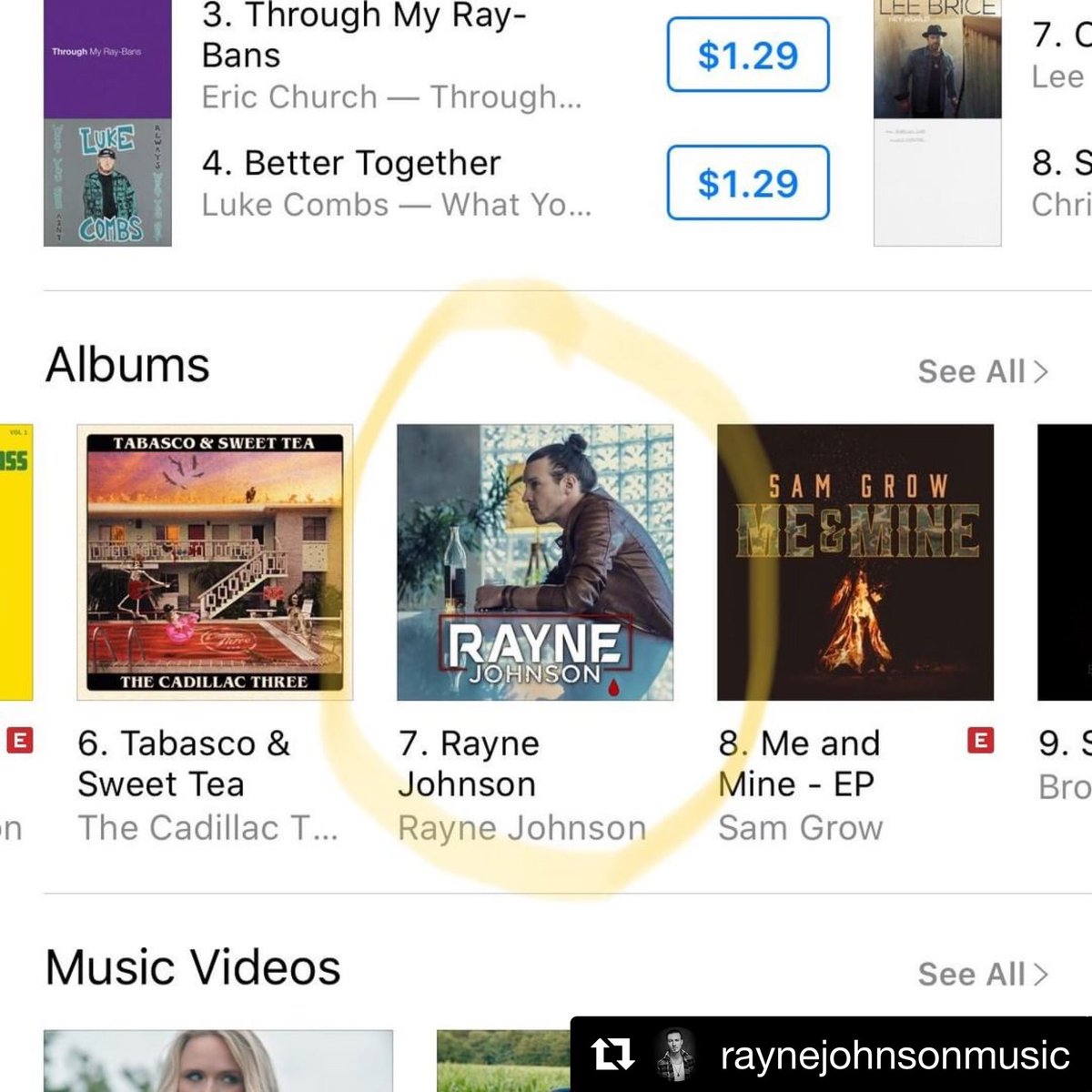 AaronTheDrummer's tweet photo. Congrats @raynejohnson_ on the debut EP release! #7 on #itunes Country Album Charts! Honored to have contributed some drums on a few of these songs. Happy release day 🎉 🥃🤘🏼 https://t.co/wMozbCeOik