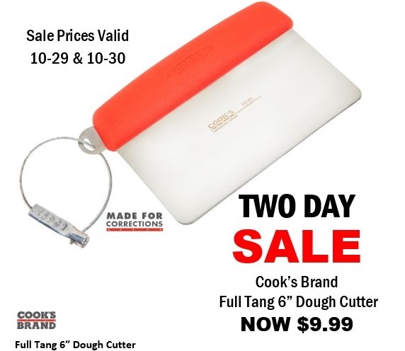 cookscorrect's tweet image. There's still time to save 38% on Cook's Brand Full Tang Dough Cutter. Shop now: bit.ly/DoughCutter
#cookscorrectional #correctionalkitchenequipment #prisonkitchensupplies #madeforcorrections #doughcutter #dough #kitchensupplies #bread #baking
