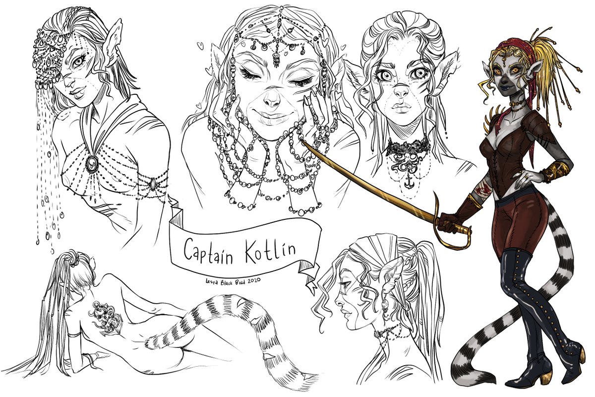 LesyaBlackBird's tweet photo. Captain Kotlin. A commission for Corivana. https://t.co/bjAjh80pPF