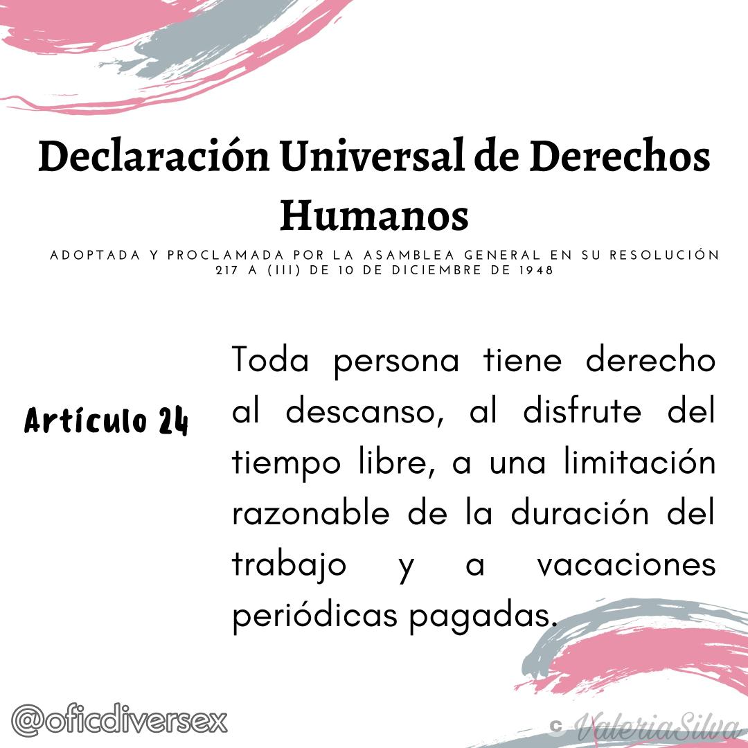 #ViernesAprendiendoDDHH 

Y como lo indica el siguiente artículo todes tenemos derecho a descansar, vacacionar y disfrutar de nuestro tiempo libre de manera sana en pro de nuestro bienestar.

#FelizFindeSemana
.
.
.
#CaracasDiversa #SomosDiversidad #IgualEsEnLaDiferencia #LGBTI