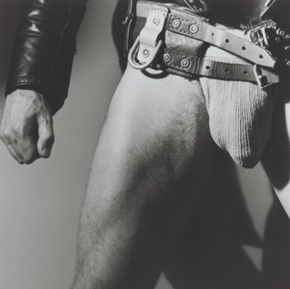 Mapplethorpe also referenced the star many times. here is an image he took where the subject had a star tattoo on their thigh ( kinda nsfw). Mapplethorpe also did a self portrait in front of a star wearing leather.