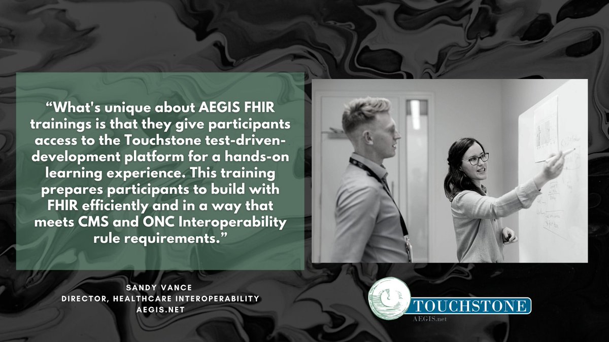 AEGISnet's tweet photo. Our unique hands-on learning experience and our awesome team of interoperability experts, including health IT guru @SandyVanceMHA make our #HL7 #FHIR trainings stand above the rest. Register today for our November 4-5 session: https://t.co/cmECbRiCcx https://t.co/bx8LBtjVxA