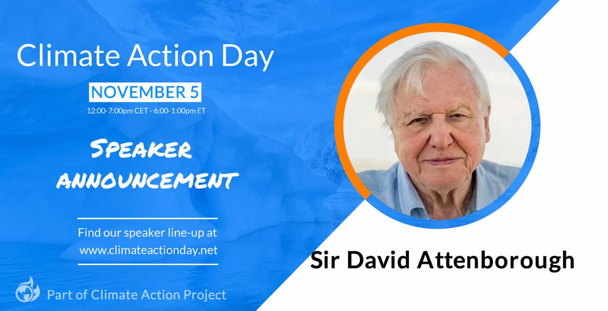 ClimateActionED's tweet image. In less than one week we will conclude our project with a live online event with presidents, activists, ministers and ... 

Sir David Attenborough's message to our students! 

⚡️climateactionday.net 🌎 #climateactionday