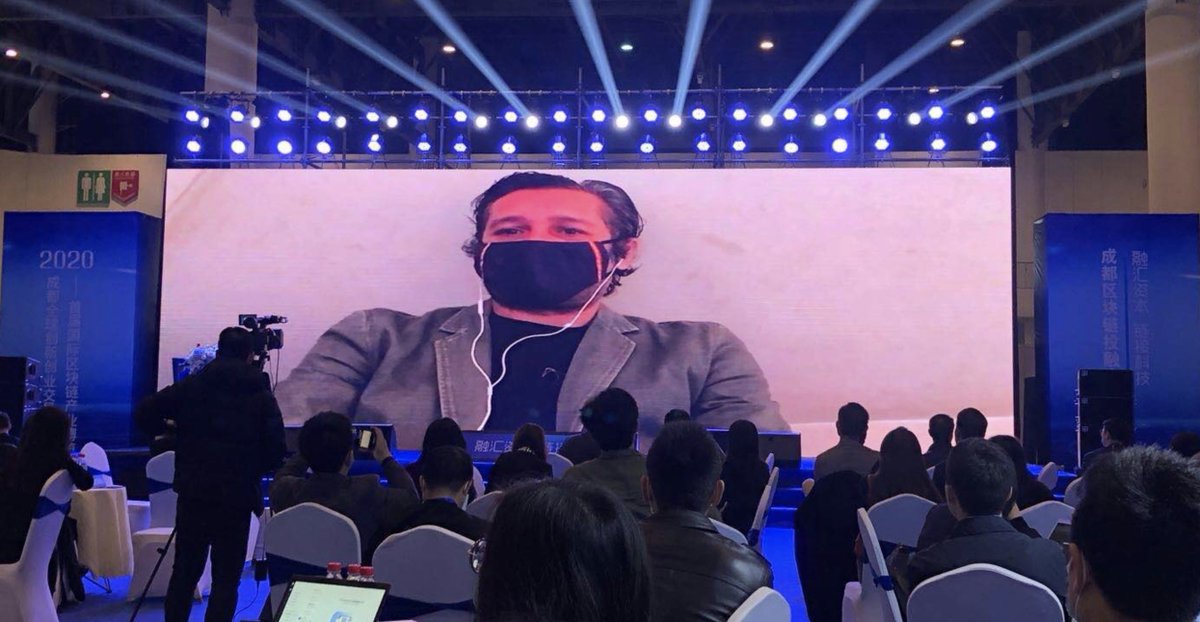 Alastria_'s tweet photo. Very proud to be at the Conference in #Chengdu Thanks 
to @kunfud for the presentation of the work that 
@Alastria_ is doing in Investment Matchmaking #Link2Chain blockchain startups members with other company members. Become a member at: https://t.co/YsWLhZRnyf https://t.co/xkOP7rn00p