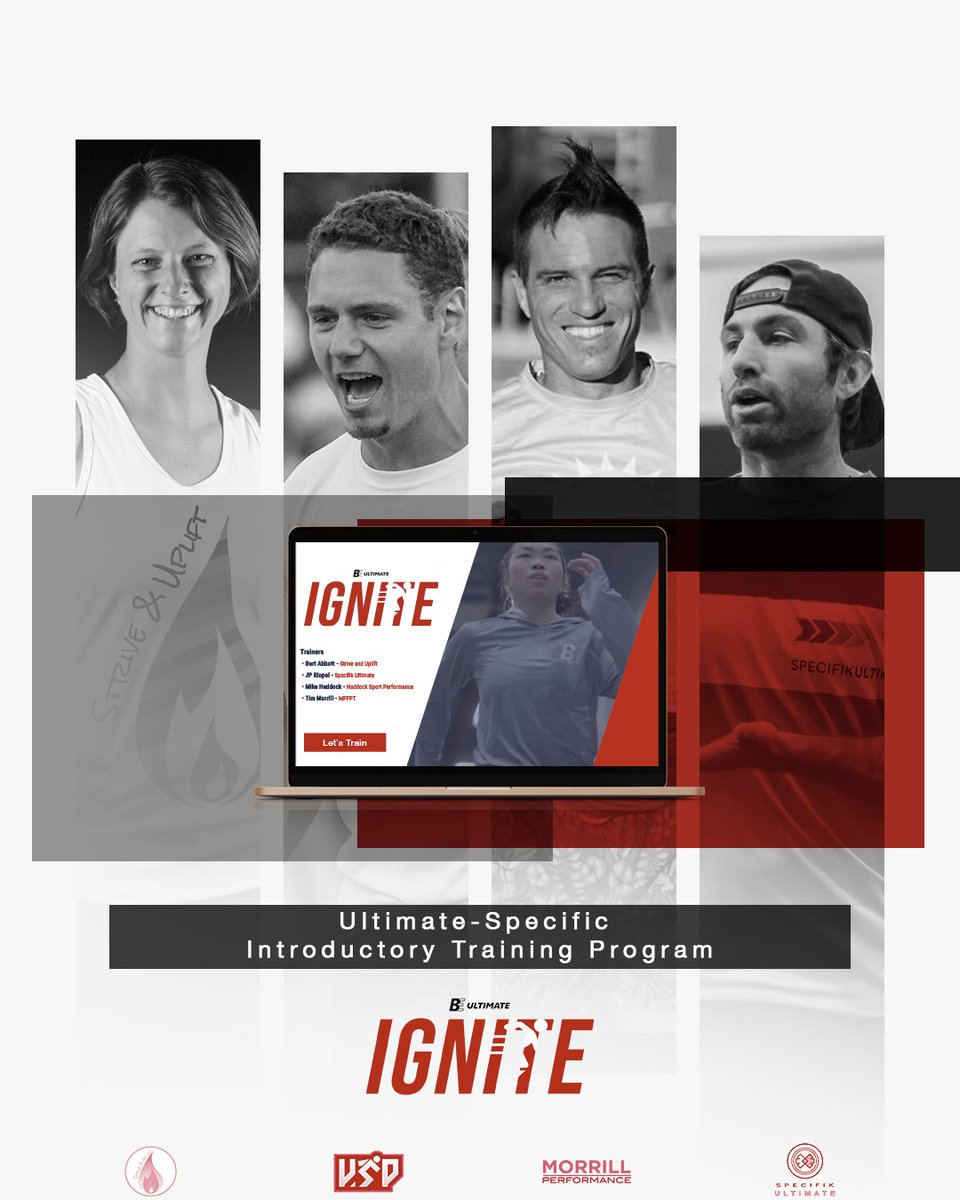 BEUlti's tweet photo. IGNITE: An Introductory Guide to Ultimate Specific Training⁠
⁠
We have brought together some of the best trainers in Ultimate and created a FREE 9-week guide! 
⁠
@striveanduplift 
Haddock Sport Performance⁠
@morrillperform 
@Specifik_Ulti 
⁠
DOWNLOAD: https://t.co/SaHajGUif6 https://t.co/02Xn5eO4ws