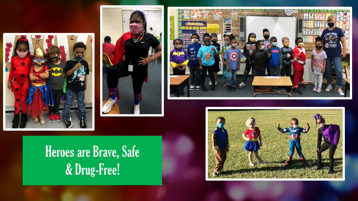 Heroes are BRAVE, SAFE, &amp; DRUG-FREE!  What a great Red Ribbon Week 2020 with a ton of hero participation.  #PrideIn5 #BelieveGrowSoar #LoveProvideProtect