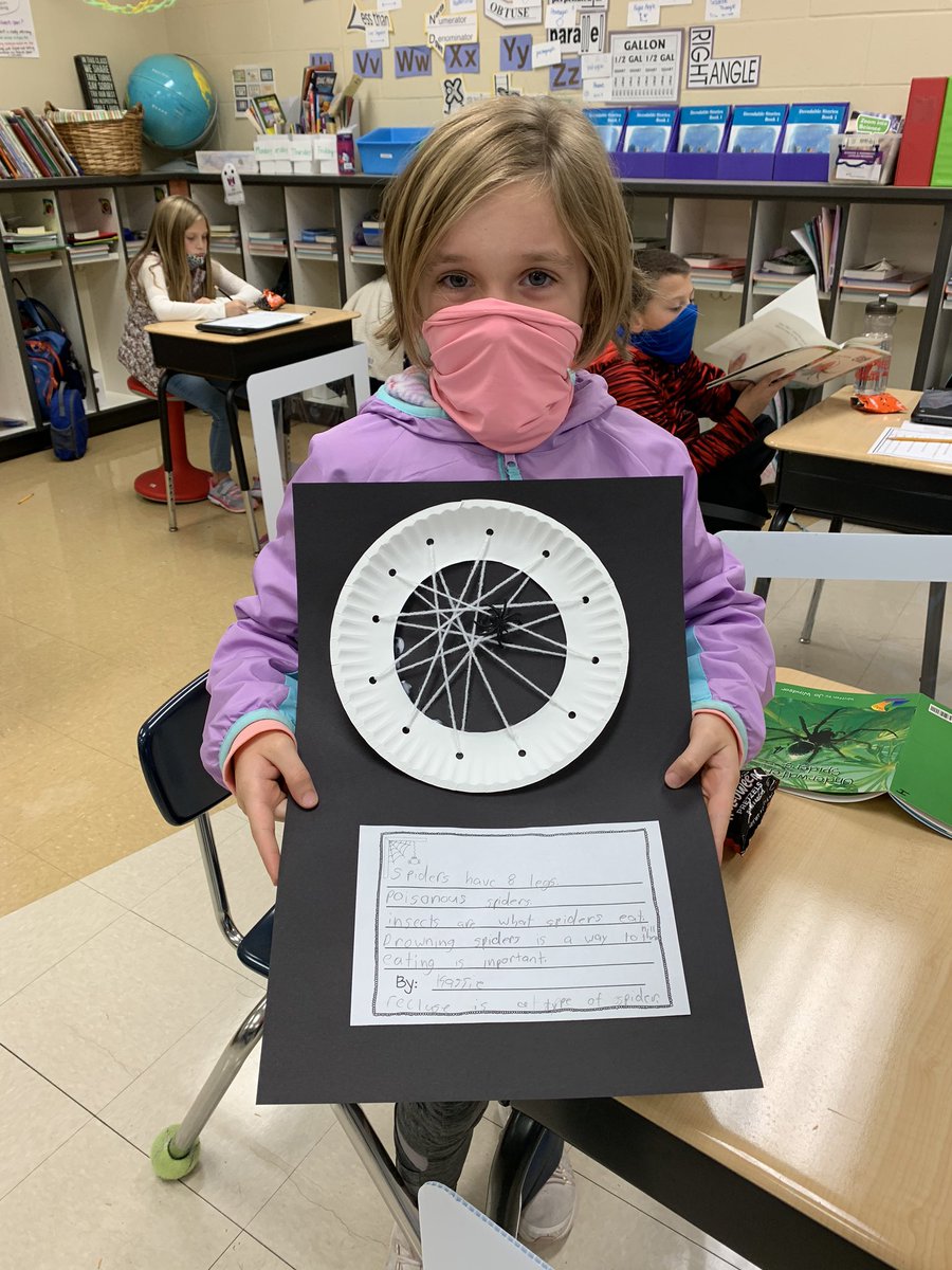FoustxMath's tweet photo. We started our Spider Unit!🕷🕸@NorthwoodES @MarysvilleEVSD https://t.co/BmkHS7bgmR