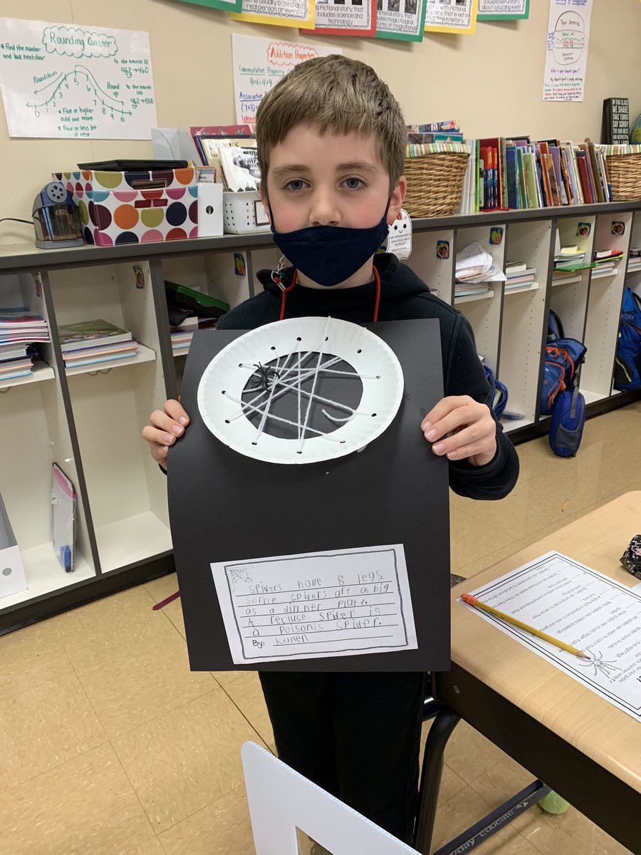 FoustxMath's tweet photo. We started our Spider Unit!🕷🕸@NorthwoodES @MarysvilleEVSD https://t.co/BmkHS7bgmR