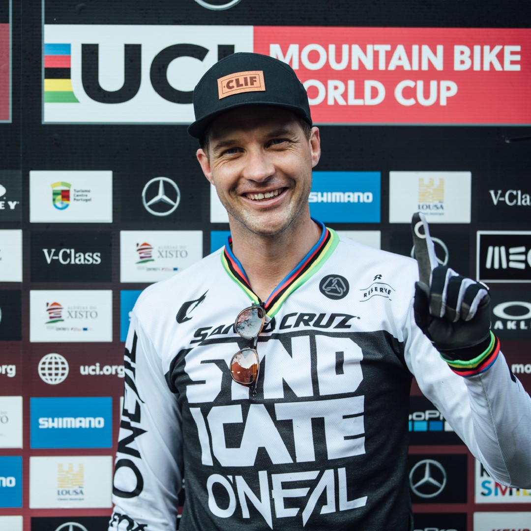 RideShimano's tweet photo. The G.O.A.T strikes again! Congratulations @gregminnaar on World Cup Victory #22 🥇  #ShimanoMTB https://t.co/feRTkuz3od