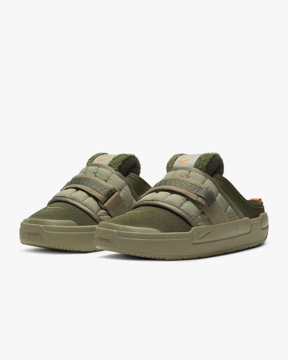 olive nike slides