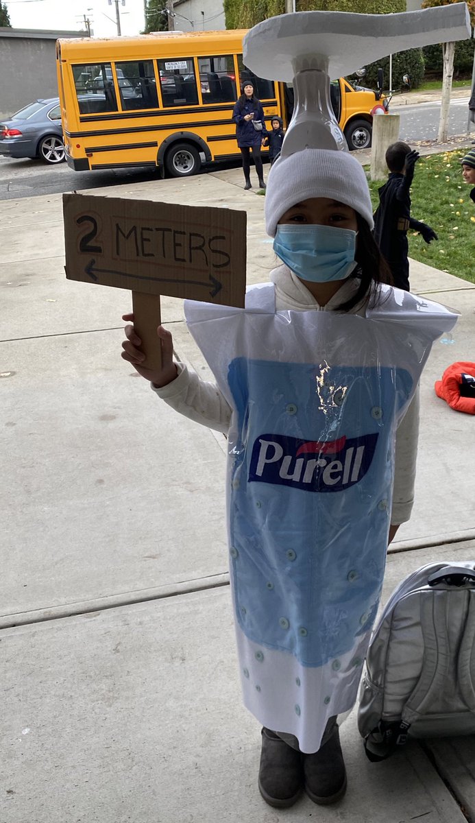 Halloween Costume Day! Amazing costumes but more than that in these difficult times is the laughter and joy from our students and staff! <a href="/QayqaytElem/">Qayqayt</a> @newwestschools #sd40learns